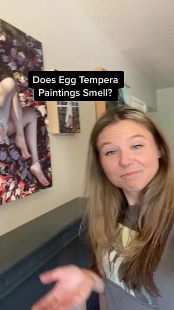 Does Egg Tempera Smell?#eggtempera#eggtemperapainting#fineart#artmaking#femalear