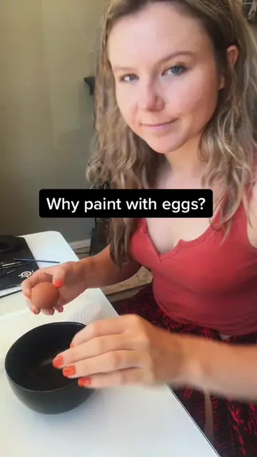 Why paint with eggs?#eggtempera#eggtemperapinting#makingpaint#fineartist#traditi
