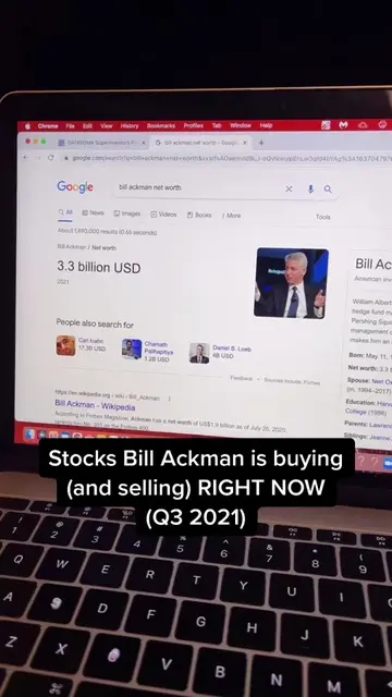 Bill Ackman’s investment activity #billackman #invest #investing #investor #inve