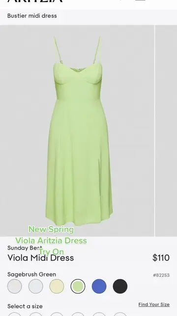 New drop from @aritzia this beautiful light green dress is perfect for spring an