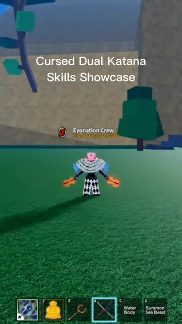 Bloxfruits - Cursed Dual Katana Skill Showcase ⚔️#curseddualkatana #showcase #bl