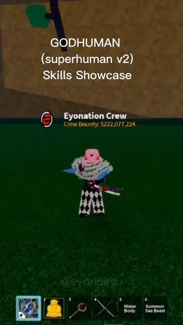 GODHUMAN(Superhumanv2) Skills Showcase 🤜#showcase #roblox #bloxfruits #eyondesu