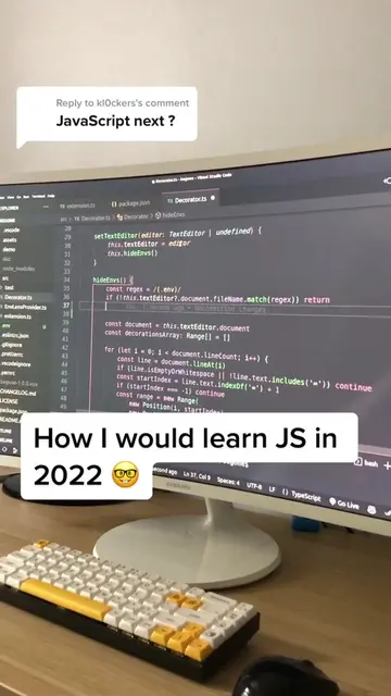 Replying to @kl0ckers How I learn JS in 2022 🤓 #javascript #htmlcss #frontend #