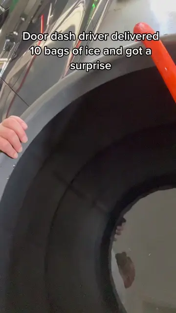 Made my door dash driver do this! 🤯🔥#doordash #icebath #icebarrel #fyp #spread