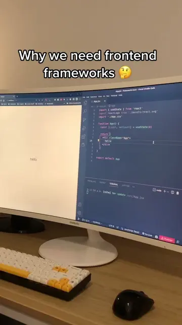 Replying to @Cognito dont return to monke, use a frontend framework 🦍 #frontend