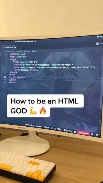 All the cool kids use Emmet, you should too 🔥 #html #htmlcss #htmlcsscode #prog