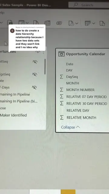 Replying to @sherlockvines Here’s how to set up a date hierarchy in Power BI via
