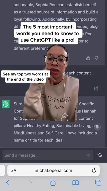 #greenscreen The 5 most important words you need to know to use ChatGPT like a p