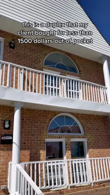this is a duplex that my client bought for less than 1500 dollars out of pocket 