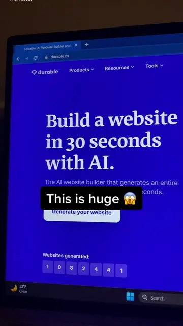 An entire website in 30 seconds!! The future is here. #aitools #websitesforbusin