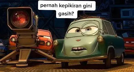 Ada yg kepikiran gtu jg gasih tod? #cars2 #cars #lightningmcqueen #allinol #mobi