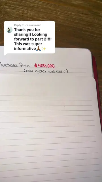 Replying to @J  The numbers behind how I bought my Duplex! #househacking #duplex