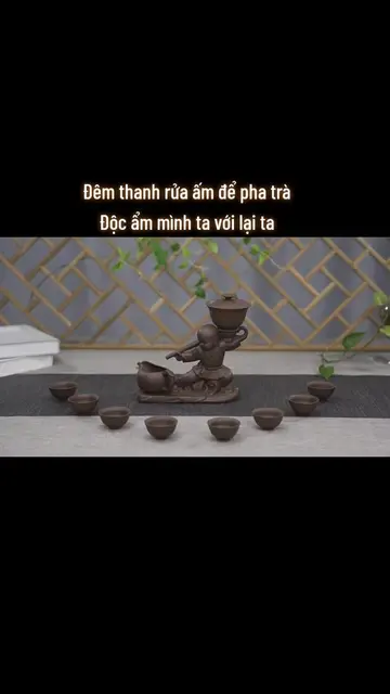 Đêm thanh rửa ấm để pha trà Độc ẩm mình ta với lại ta. #pishopvn2 #tradao #xuhuo