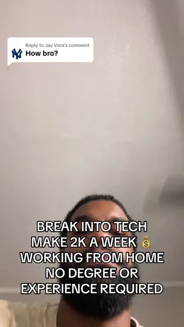 Replying to @Jay Vora FREE TUTORIAL ON BREAKING INTO TECH AND MAKING 2K A WEEK N