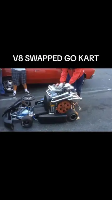 Chevy V8 powered go kart #v8 #chevy #gokart #engineswap #startup #dynorunsacount