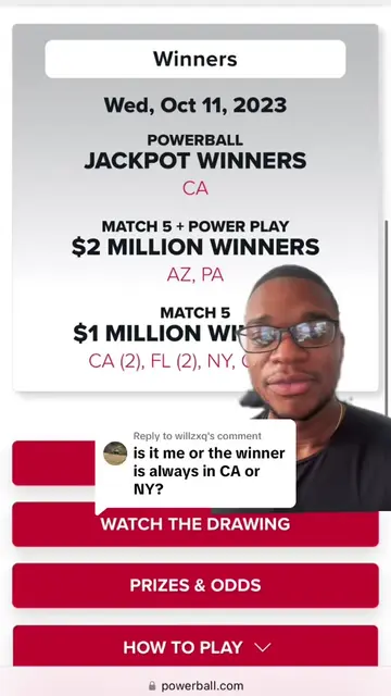 Replying to @willzxq Is the powerball rigged for California? 🤔  
