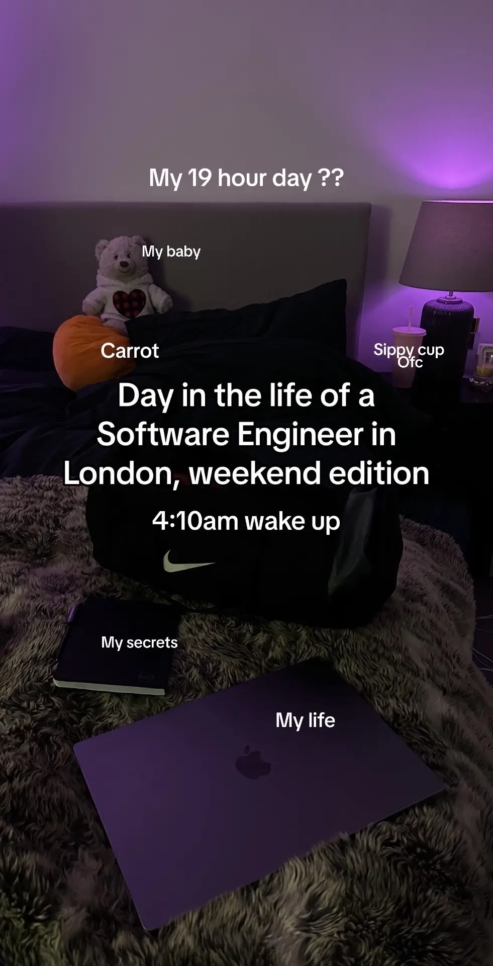 I swear my alarm was set for 6…. I CANT HELP IT #softwareengineer #dayinthelife 