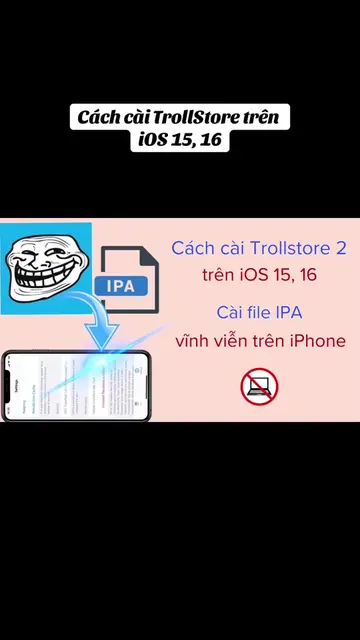 Cách cài TrollStore trên iOS 15, 16#yt hadu75 tv