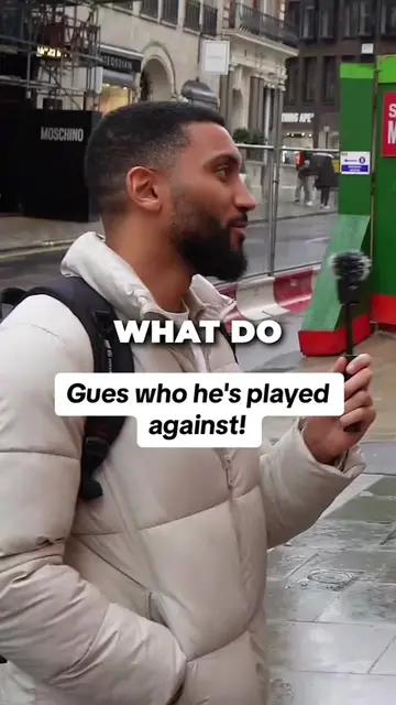 We met a professional footballer in London that played against Manchester United