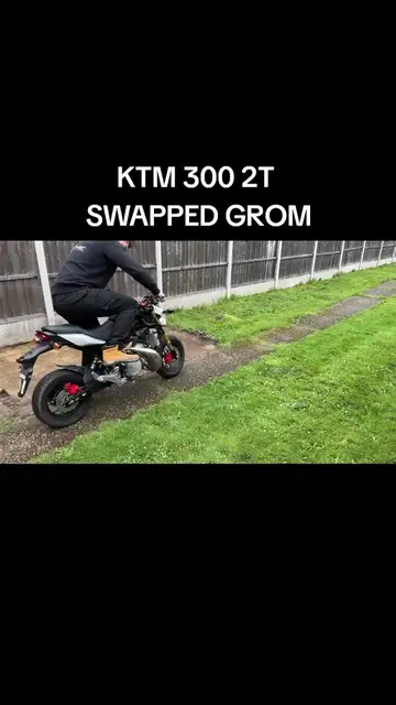 Ktm exc 300 tpi swapped grom #honda #ktm #grom #exc300tpi #engineswap #dynorunsa
