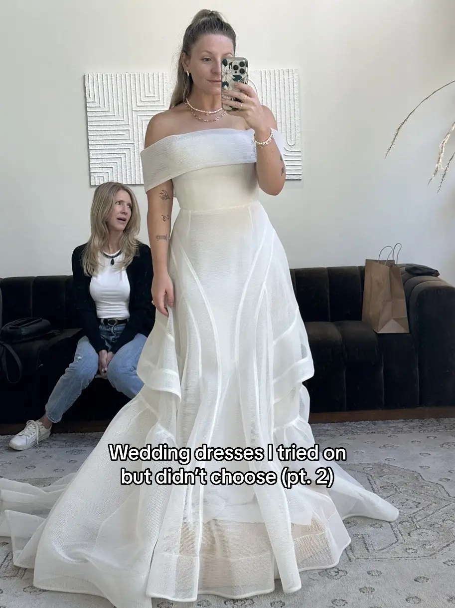 4/60 wedding dresses I tried but didn’t choose! Theese were at @Unveiled Bridal 
