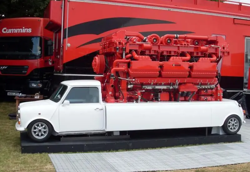 Mini cooper 78-liter V18 Diesel Engine with 12 Turbochargers and 3,500HP #mini #