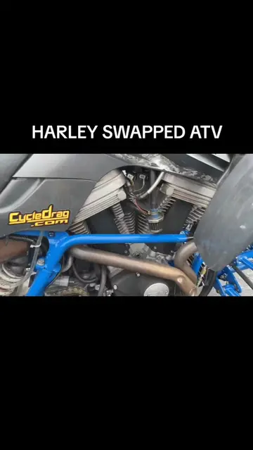 Harley Davidson v-twin swapped ATV #harleydavidson #vtwin #atv #engineswap #dyno