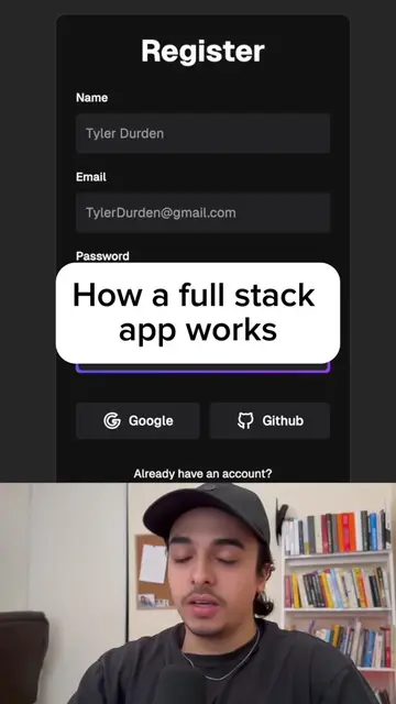 What does a fullstack app look like? 🧑🏽‍💻  #fyp #coding #ai #app 