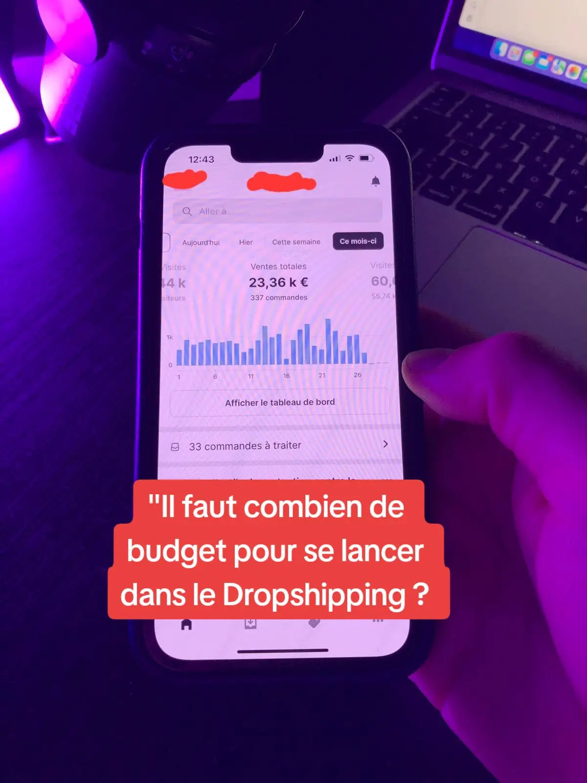 Combien de budget pour se lancer en drop ? #shopify #ecommerce #businessenligne 
