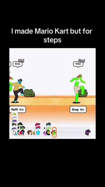 Mario Kart but for steps. Its so fun. #stompers #outnow #new 