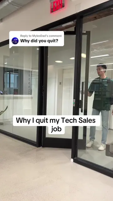 Replying to @MylesDad why I quit my tech sales job #techsales 