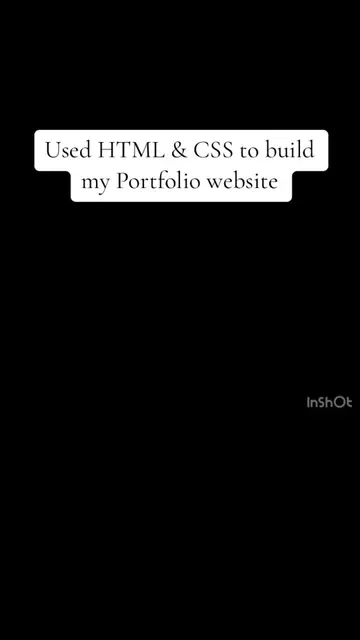 How i built my portfolio website using html & css👩🏽‍💻 #webdevelopment #webdev