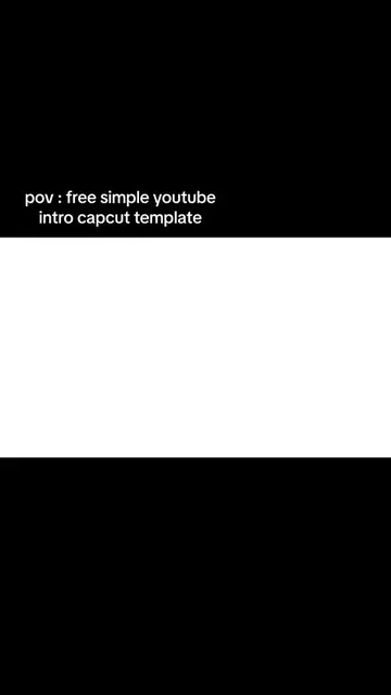 free simple youtube intro , capcut template🩷 dm me on here or ig @graphicsbyyae