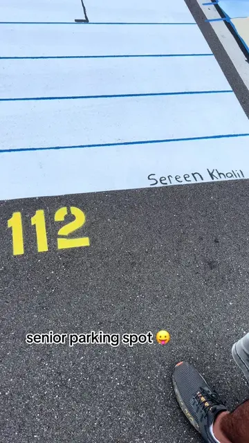 someone drove over my spot and left tire marks 🥲🥲 #senior #seniorparkingspace 