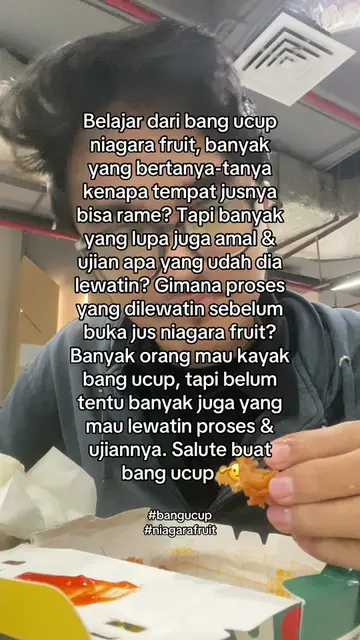 Applause buat bang ucup, keren @Bang ucup 🙌 #ucup #bangucup #niagarafruit 
