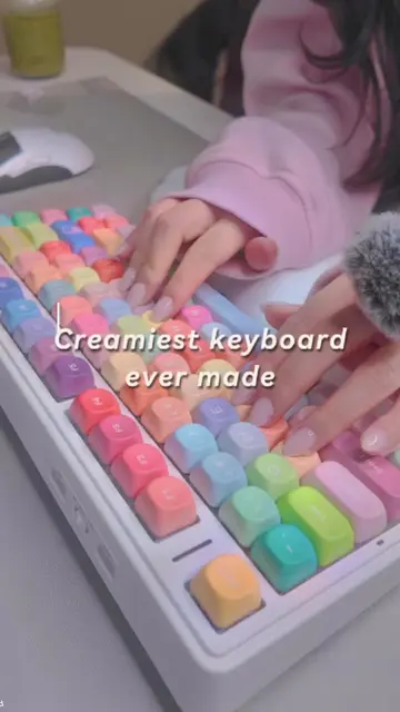 Creamiest candy vibes keyboard! Im obsessed! Build my newest favorite keyboard e