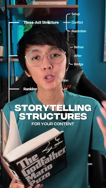 Storytelling structures for your content creation💯  For content creators, using