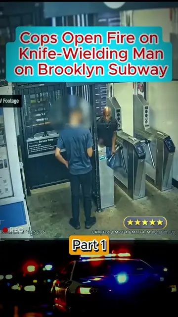 Cops Open Fire on Knife-Wielding Man on Brooklyn Subway #cops #police #bodycam #
