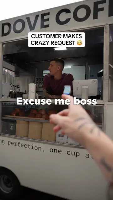 "Customer walks up with a wild request 😳—watch what happens next! #BlueDoveCoff