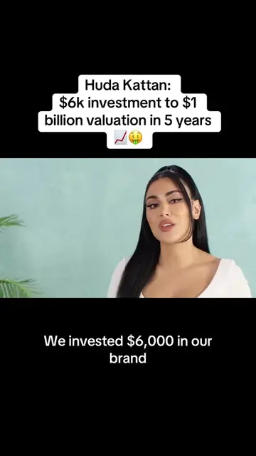Huda Kattan:  $6k investment to $1 billion valuation in 5 years 📈🤑 @Glamour @H