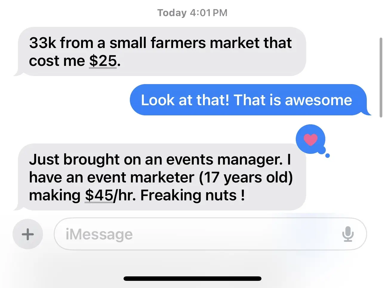 This is why we do what we do. I was just chatting with one of my clients about t