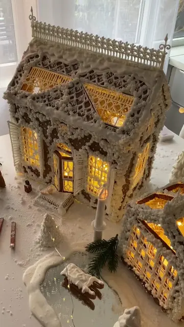 My Gingerbread village✨ #pepperkakehus #pepperkaker #gingerbread #gingerbreadhou