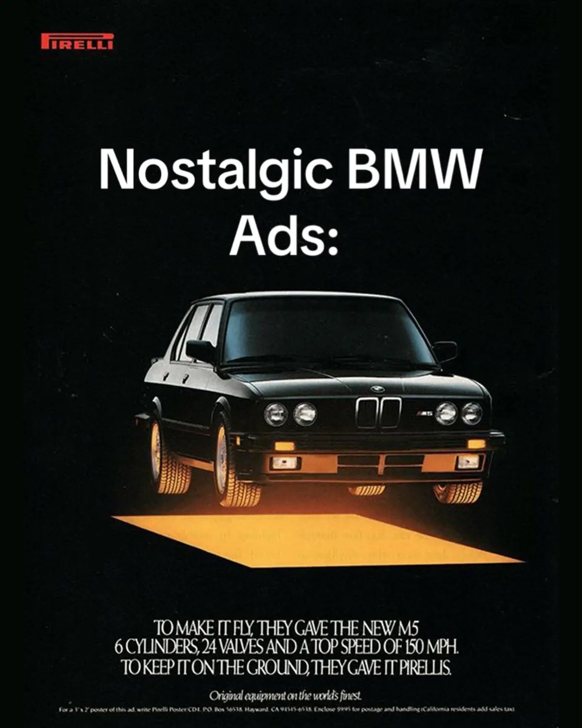 BMW’s vintage advertising from the 1980s encapsulates the era’s boldness, precis