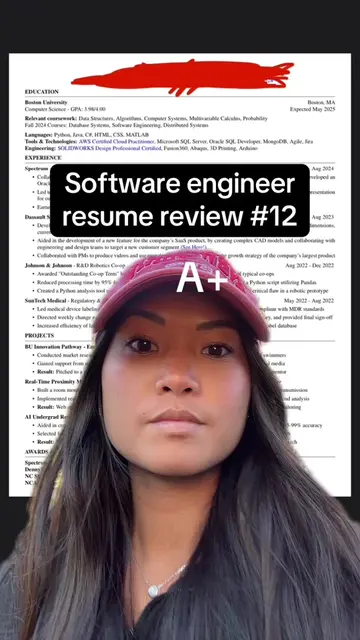 Software engineer resume review #Tech #coding #computerscience #engineering #sof