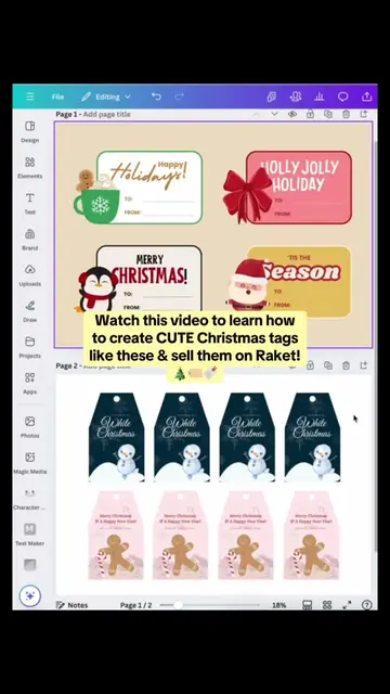 Want an extra income this Christmas season? Learn how to make cute Christmas tag