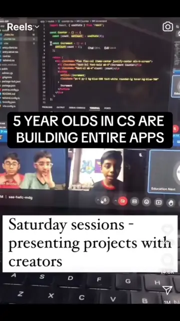 5 year olds are building apps now???🥲