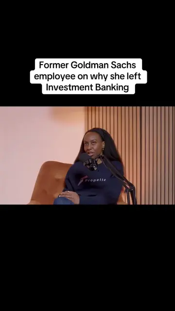Former Goldman Sachs employee on why she left Investment Banking  @Lámidé Eliza