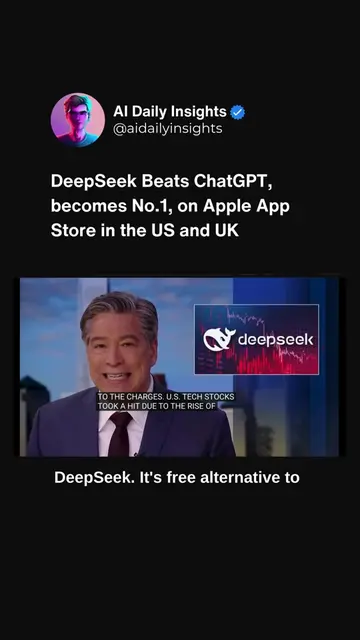 Deepseek becomes No 1 AI productivity app, leaving ChatGPT behind on App store #