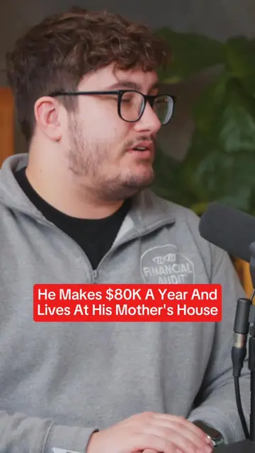 he makes $80k a year and lives at his mother's house ! #finance #financetiktok #