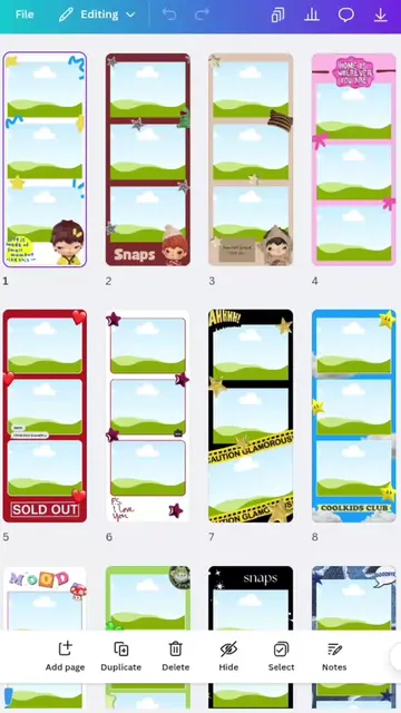 PHOTOSTRIP TEMPLATES –  link in bio! 20 new photostrip templates for u ^^ Let's 